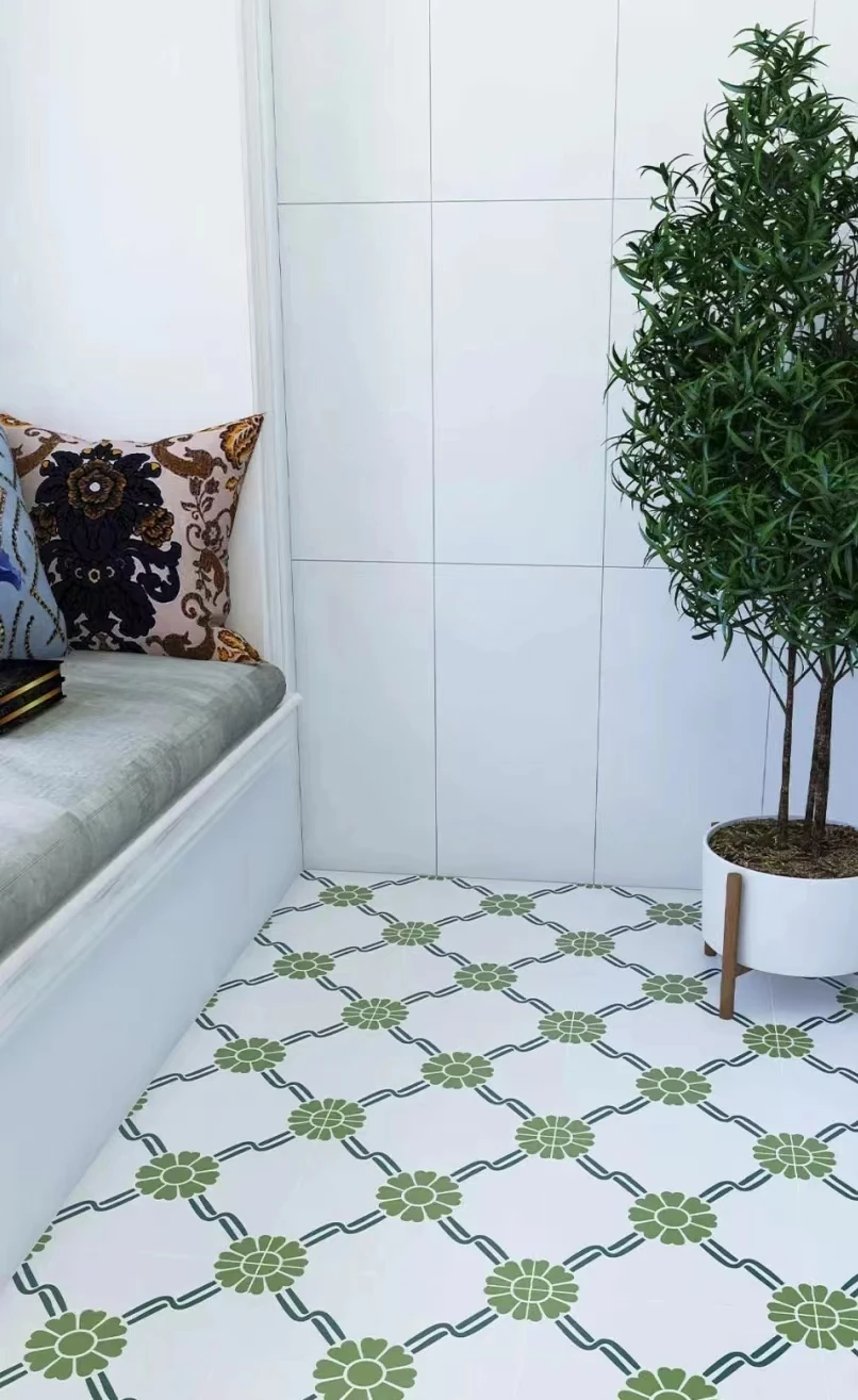 TORCH wholesale  porcelain wall sculpture 3d tiles for outer blue and white tile art charm decotile kitchen pattern green patter