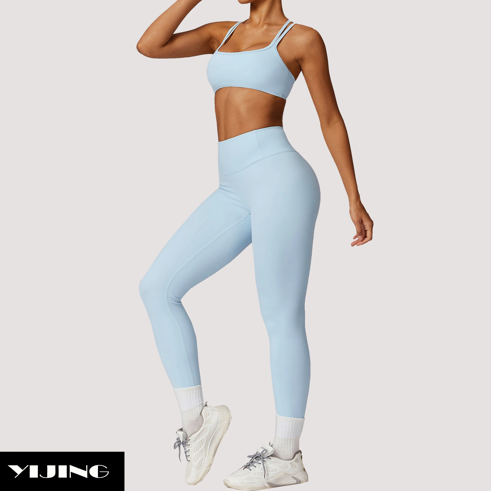 Women Fitness Workout Clothes Active Wear Custom Logo Sports Bra And Leggings Set Yoga Suit Gym Workout Yoga Sets For Women