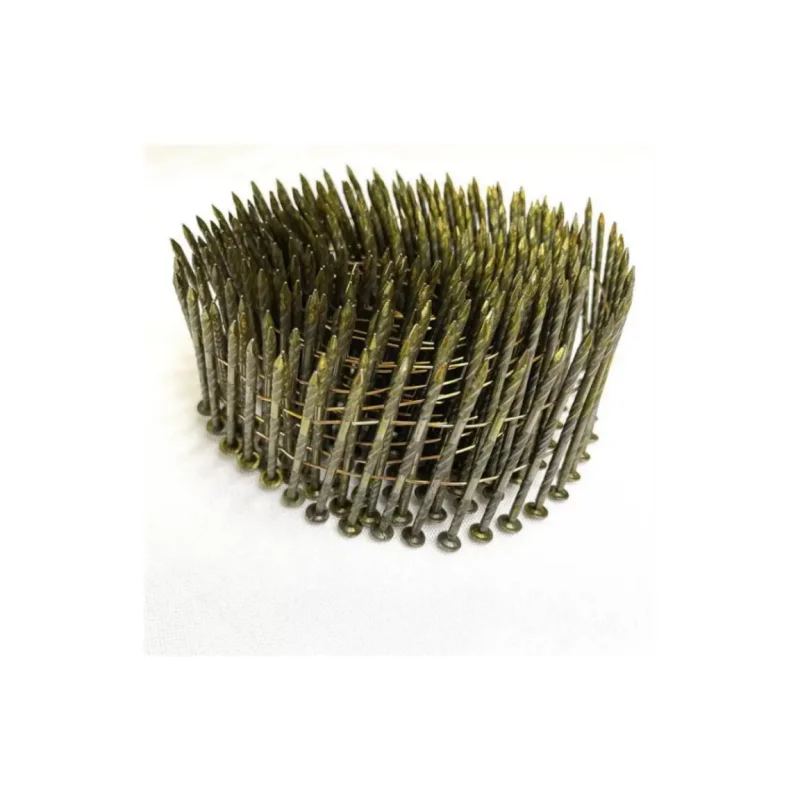 Made in China15 degree wire coil nail 2 x .099 Galvanized Smooth Ring Shank metal coil roofing nail framing coil nail for pallet