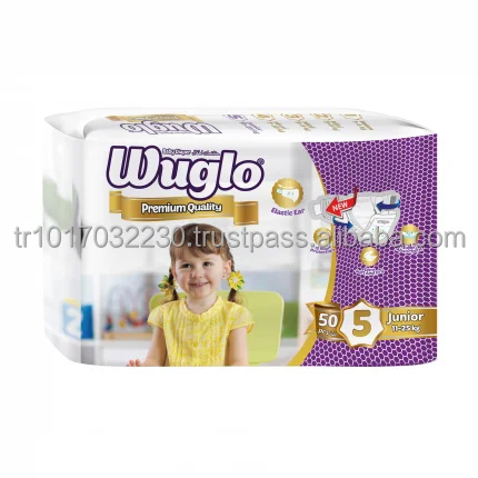 Baby Diaper Breathable Disposable Non Woven soft Fabric Printed 3D Leak Prevention Channel