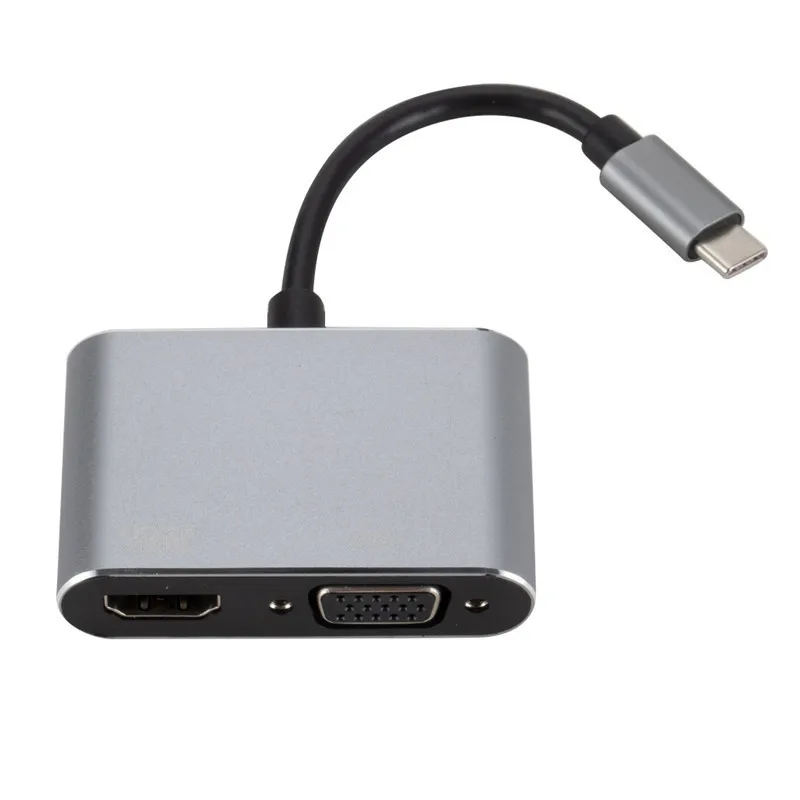 Wholesale USB C to HDMI 4K VGA 1080P Converter Type Adapter for MacBook Pro 2020 Chromebook and Dell