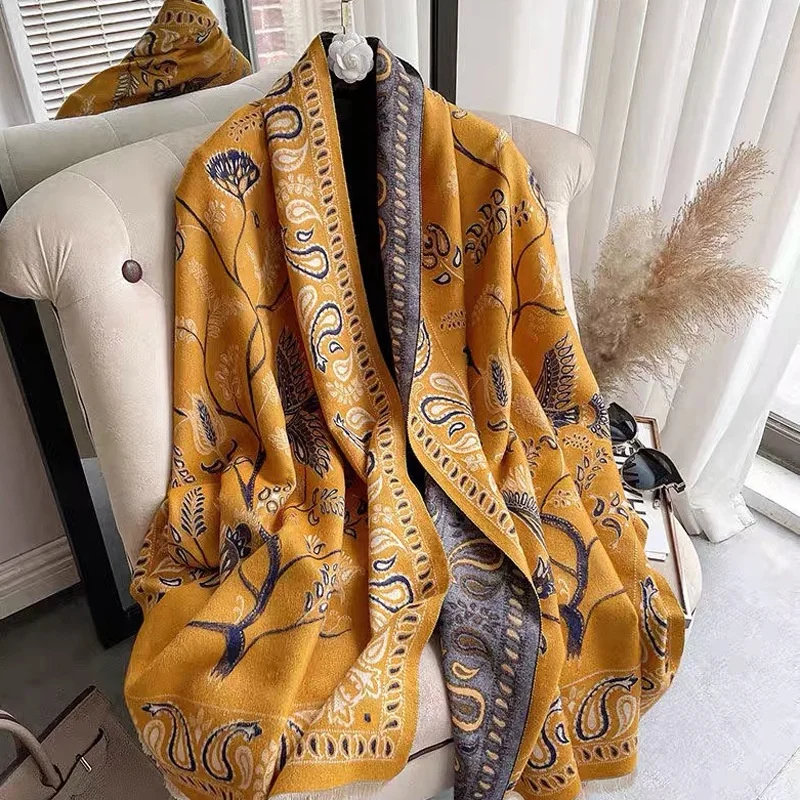 Super Warm Thick Scarf Cashmere Pashmina Women shawls Winter Thick Viscose Warm Scarf