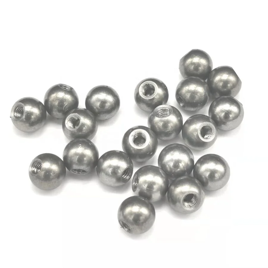 Machining of 8mm steel balls for M3 threaded holes