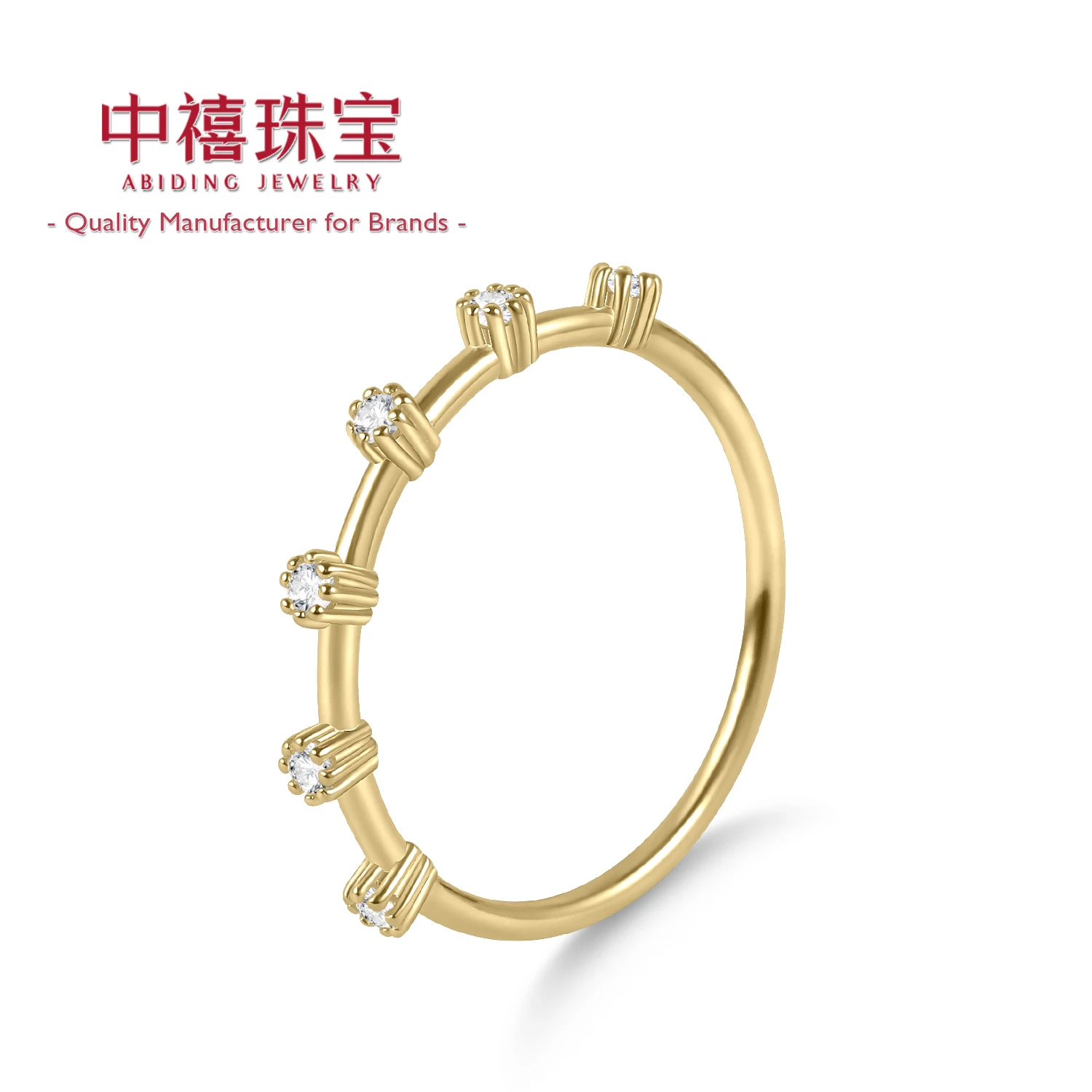 Abiding Cheapest Wholesale Price Diamond Jewelry Custom 9K 10K 14K 18K Solid Gold Certified Laboratory Diamond Ring