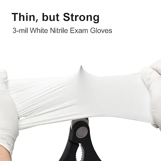 Powder Free Medical Exam Gloves Cooking & Cleaning Disposable Nitrile Gloves White
