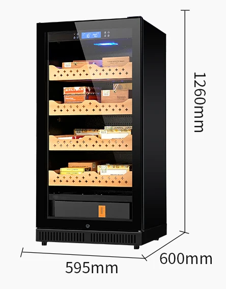 High-end cigar display collection cabinet LED light temperature balanced refrigerator