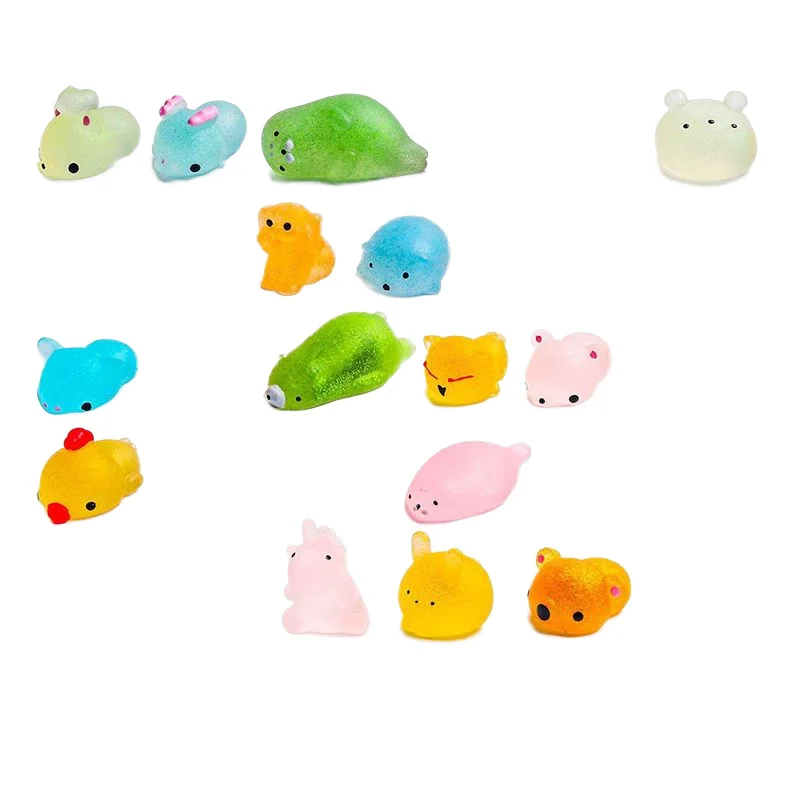 Soft Silicon Mochi Squeeze Stress Relief Kawaii TPR Toys Animals Squishies Fidget Toys For Kids  Stretchy Set Barrel Squeeze