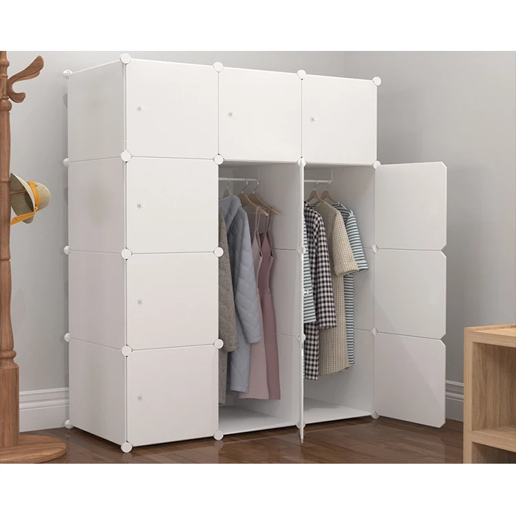 Detachable Plastic Cubes Wardrobe DIY Home Storage Furniture Kids Bedroom Cupboard Portable Foldable Assemble Wardrobe