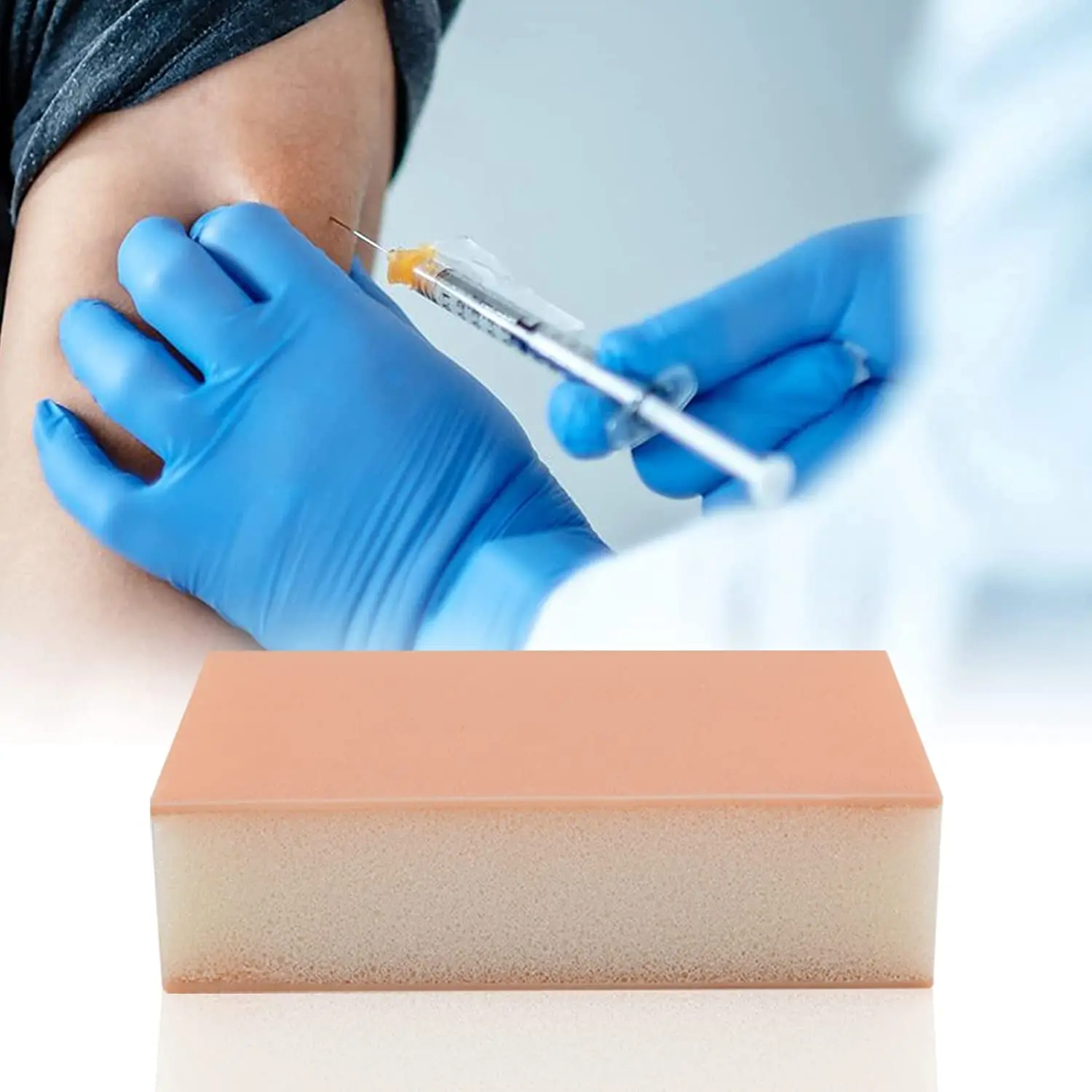 Ultrassist Injection Pad for Nursing Students, Injection Teaching Model with Absorbent Sponge,