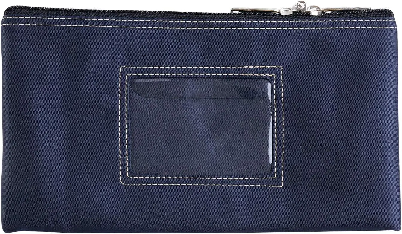 2024 Custom Logo Lockable Bank Deposit Bag with Upgraded Zipper, Multi-Purpose Storage Zipper Pouch