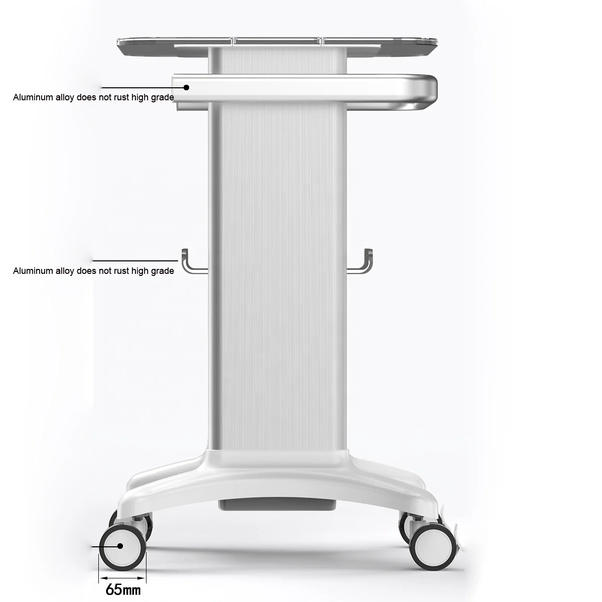 TF 2021 super ultrasonic facial instrument acrylic Facial cleansing beauty apparatus trolley stand carts