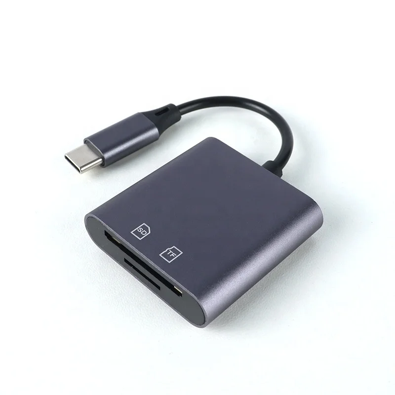 cantell Aluminium alloy USB Otg Adapter Type C Android Flash Drive TF SD Card Reader Adapter for Iphone15 16 Samsung Laptop
