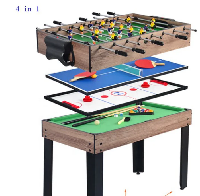 4 в 1 деревянный Настольный Футбол игры Лучший настольный деревянный пазл для детей футбол настольная игра