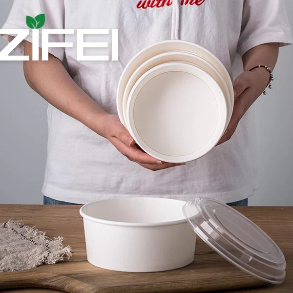 Microwaveable Biodegradable Custom Kraft Paper Bowl Food Package Cheap Price Food Packing Bowls