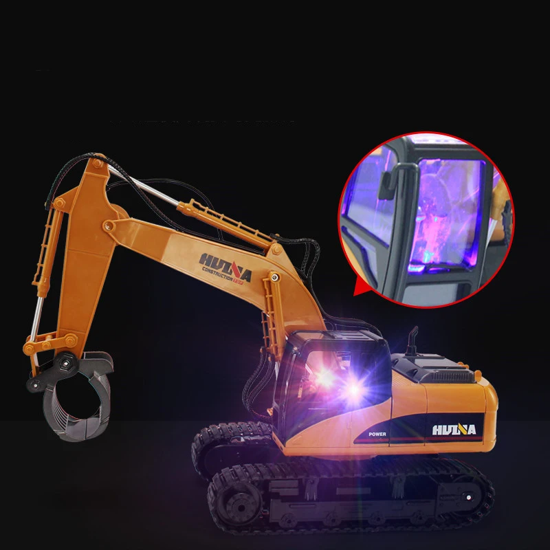 Фабрика HuiNa 1570 Радиоуправляемая машина 2 4G Радиоуправляемый экскаватор 16 каналов металлическая зарядка радиоуправляемая модель автомобиля