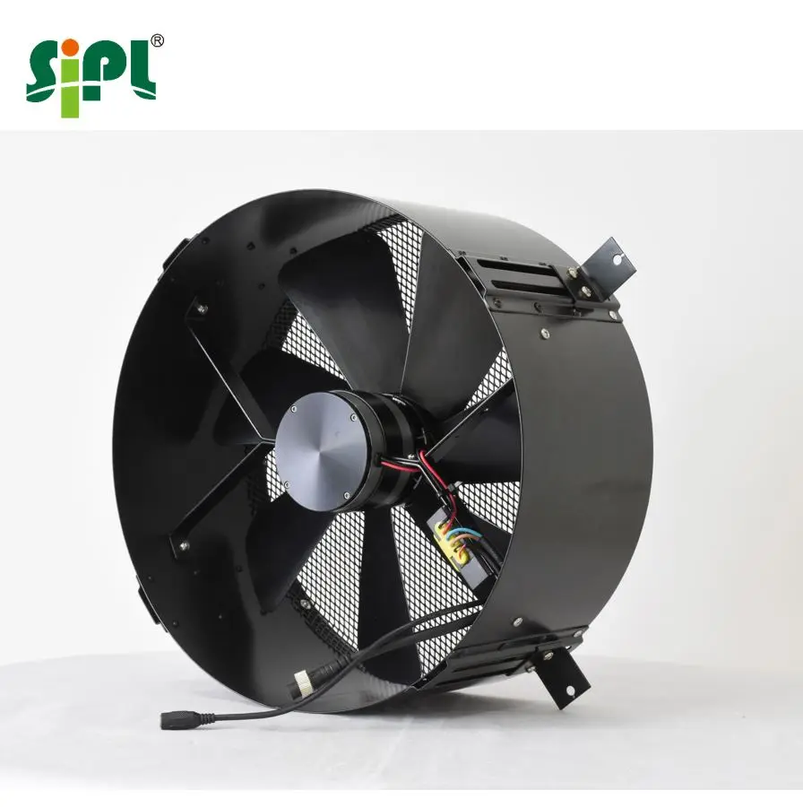 Good quality industrial commercial exhaust fan for warehouse garage 50W axial flow solar powered extraction fan