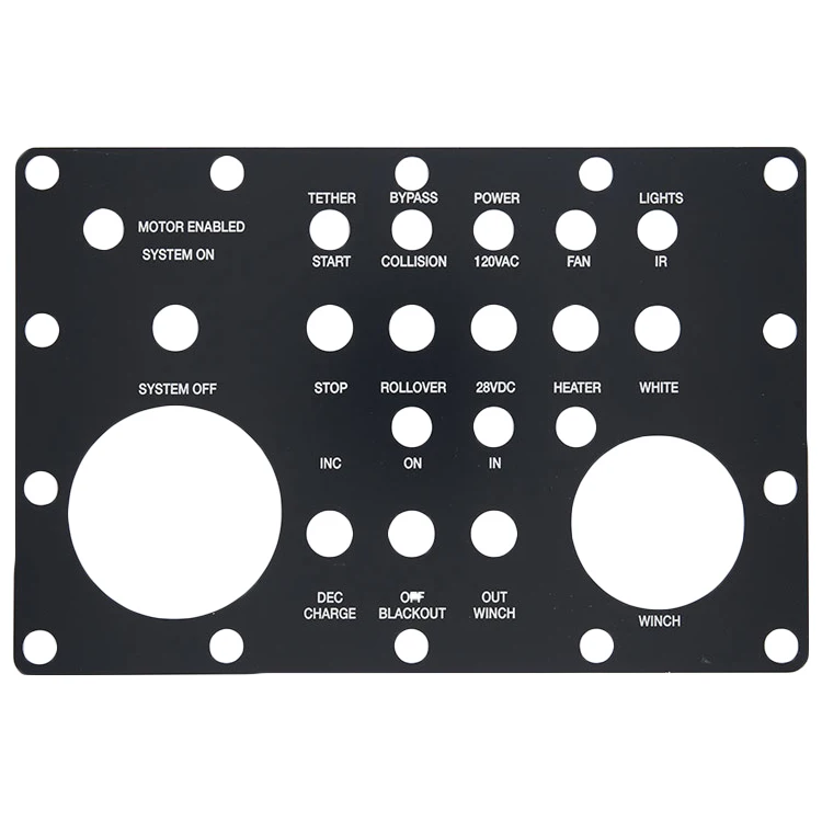 Experienced Manufacturer Custom Control Panel Nameplates Aluminum Stainless Steel Laser Engraved Metal Panels