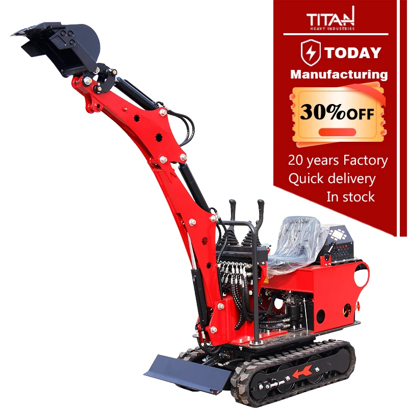 Titan Best Price Mini Digger Machine TL08E Hot Selling 1T Wheel-Moving Excavator New and Used Condition Available