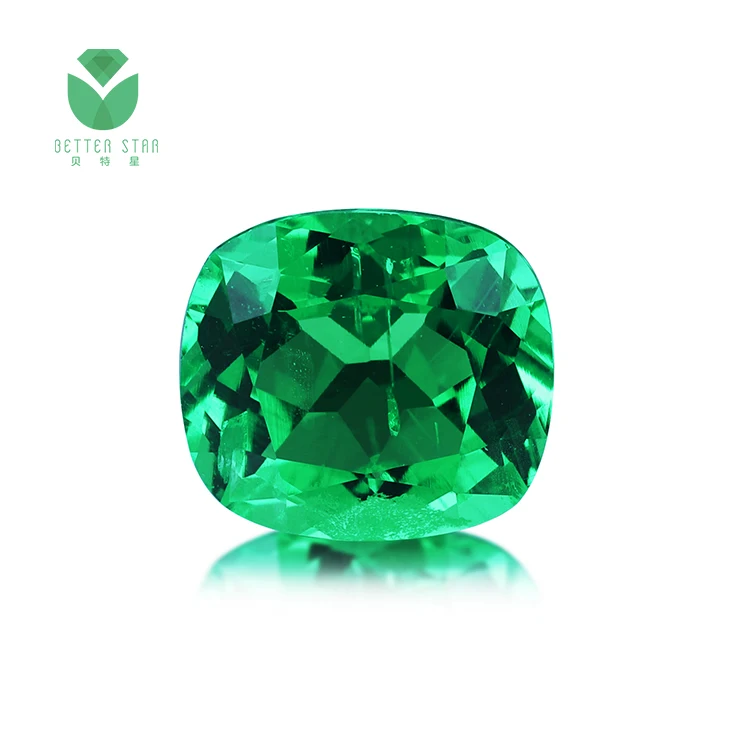 Wholesale Cushion Emerald Gemstone 1-5 Carat Real Emerald Gemstone Lab Grown Emerald