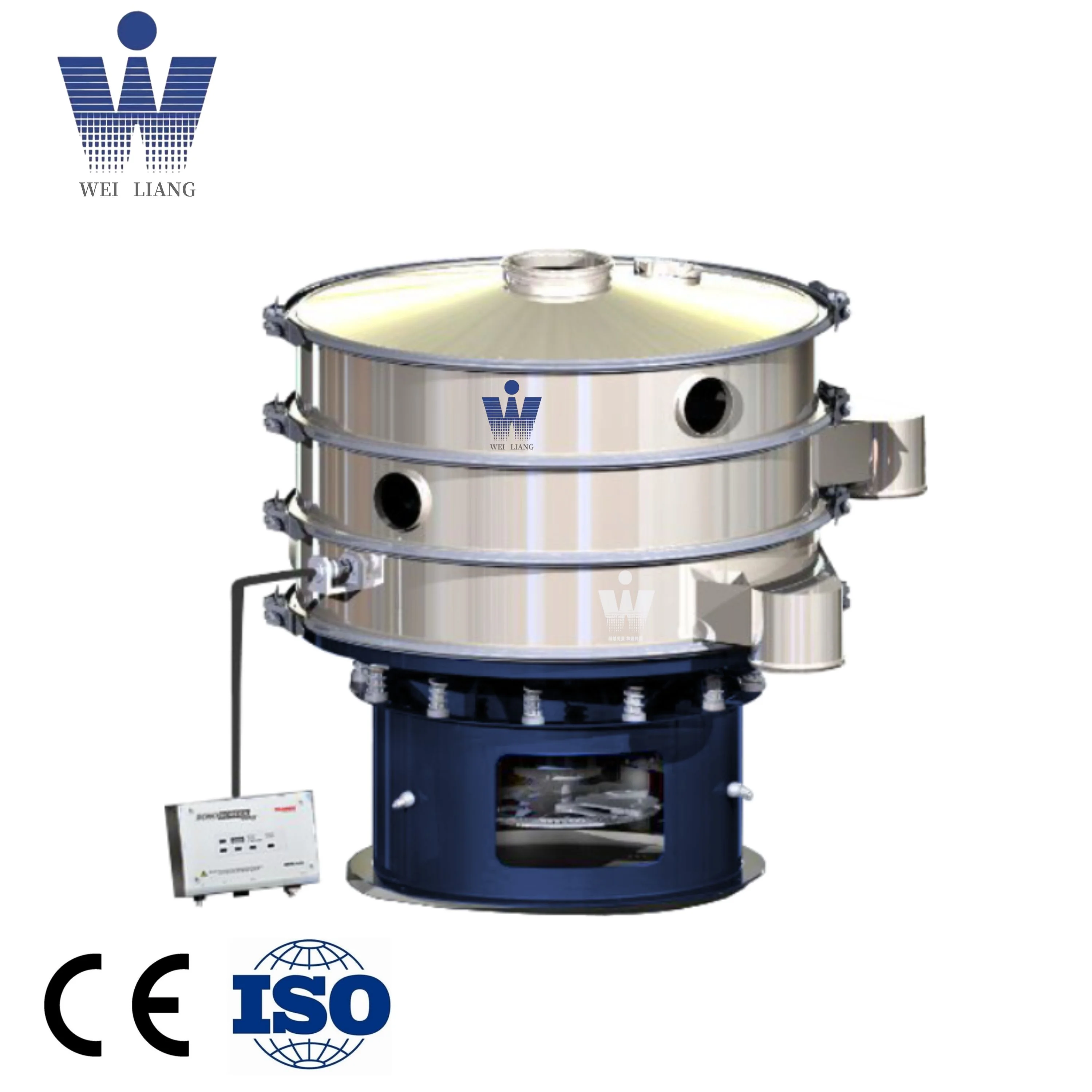 Double deck stainless steel particle rotary beans food processing vibrating screen separator sweco