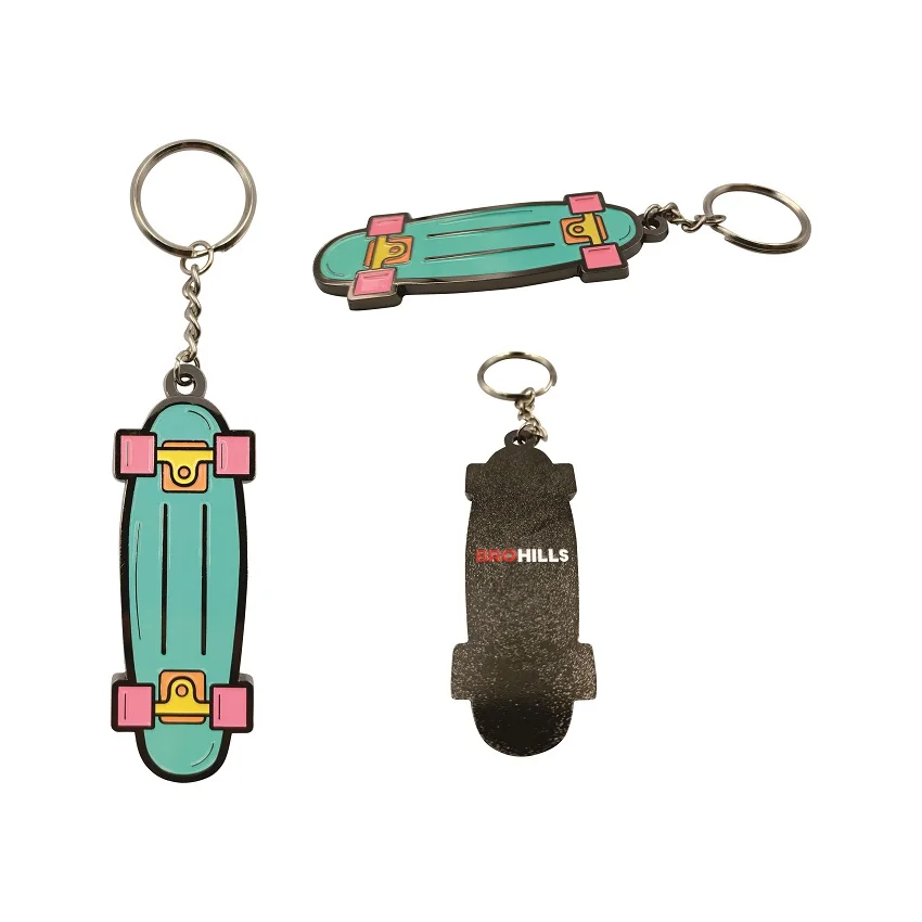
Custom Design High Quality Soft Enamel Skateboard Metal Keychain 