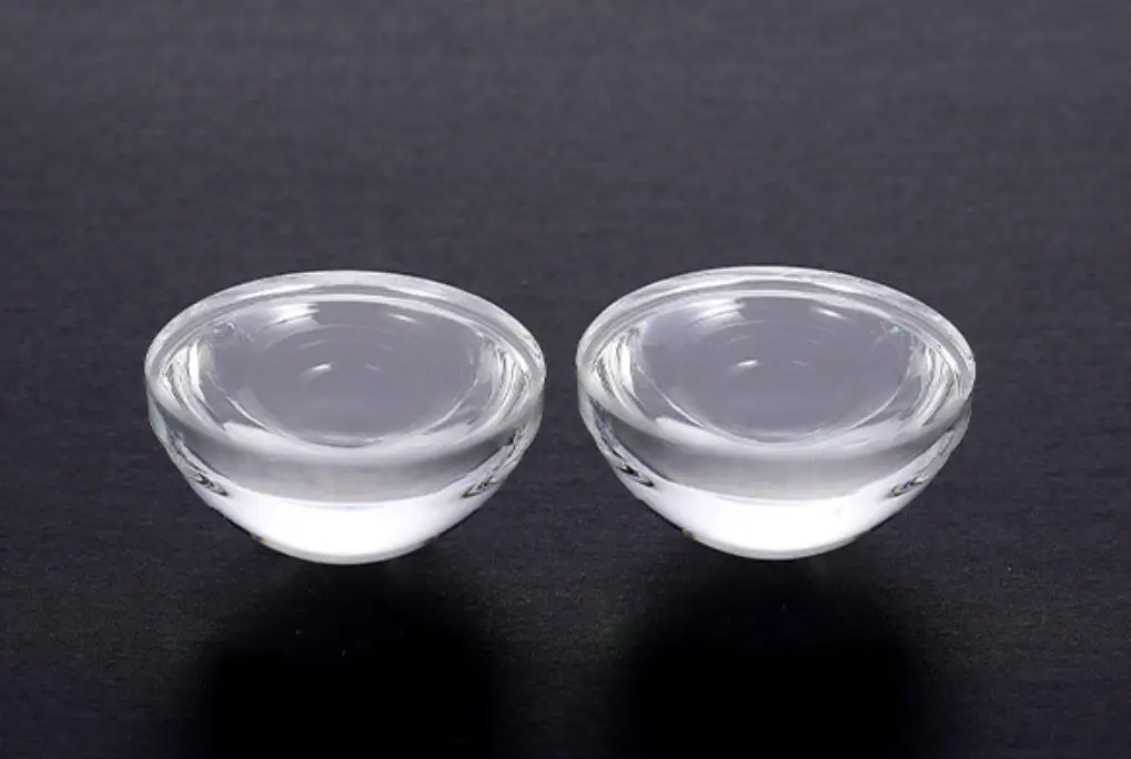 48mm diameter can be customized optical glass convex lens car lamp LED lens high borosilicate glass lens