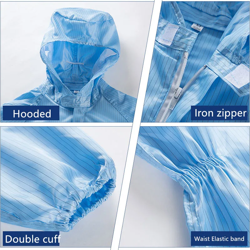 QR code following Industry Area esd clothes ESD Smock antistatic esd cleanroom suit