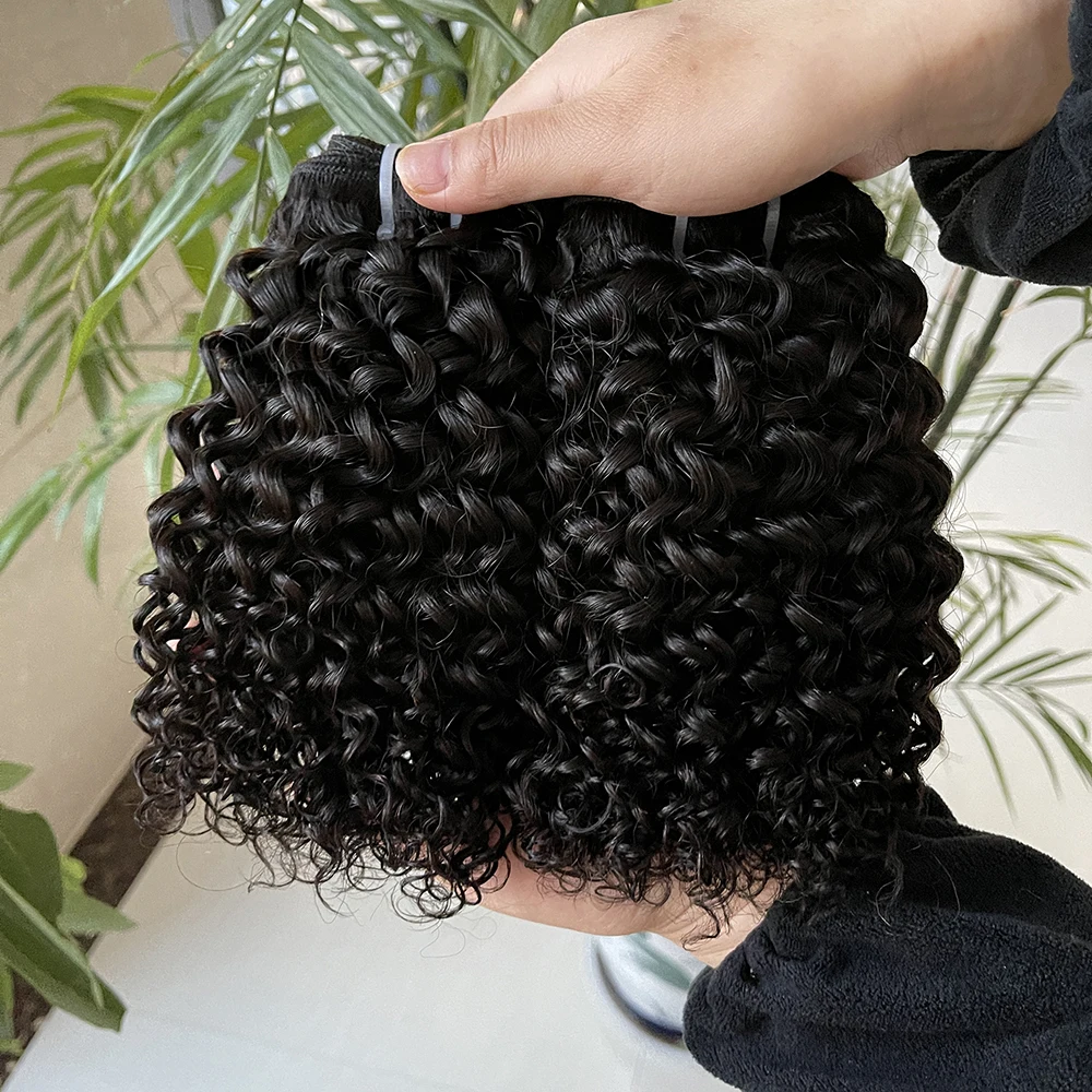 Fast shipping and hot selling 100% human hair  ,best quality human hair bundle 6' jerry curl