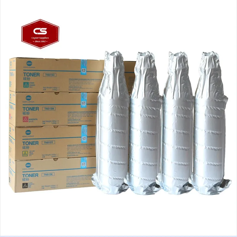 Original TN615 Toner Cartridge For Konica Minolta bizhub PRESS C8000 CMYK Toner Set A1DY150 A1DY250 A1DY350 A1DY450 Toner Powder