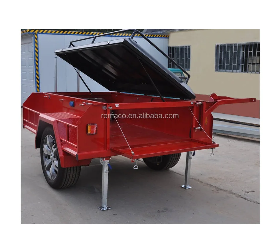 Outdoor Adventure Travel Trailer Offroad Caravan Roof Top Tent Trailer for Camping and Travel