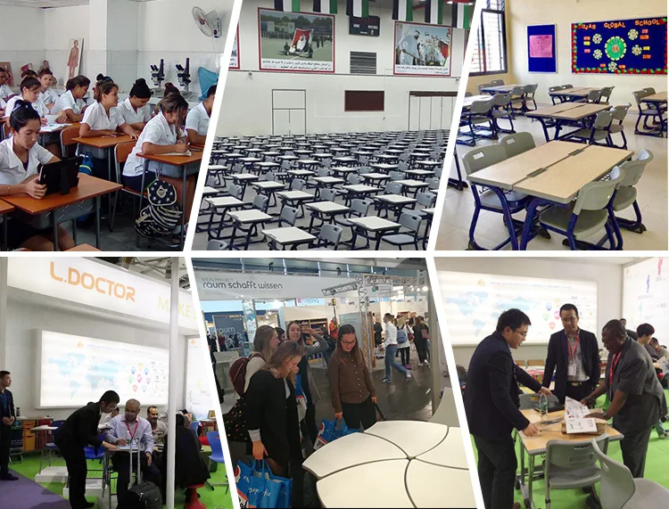 E0 MDF Top metal school furniture single classical school desk