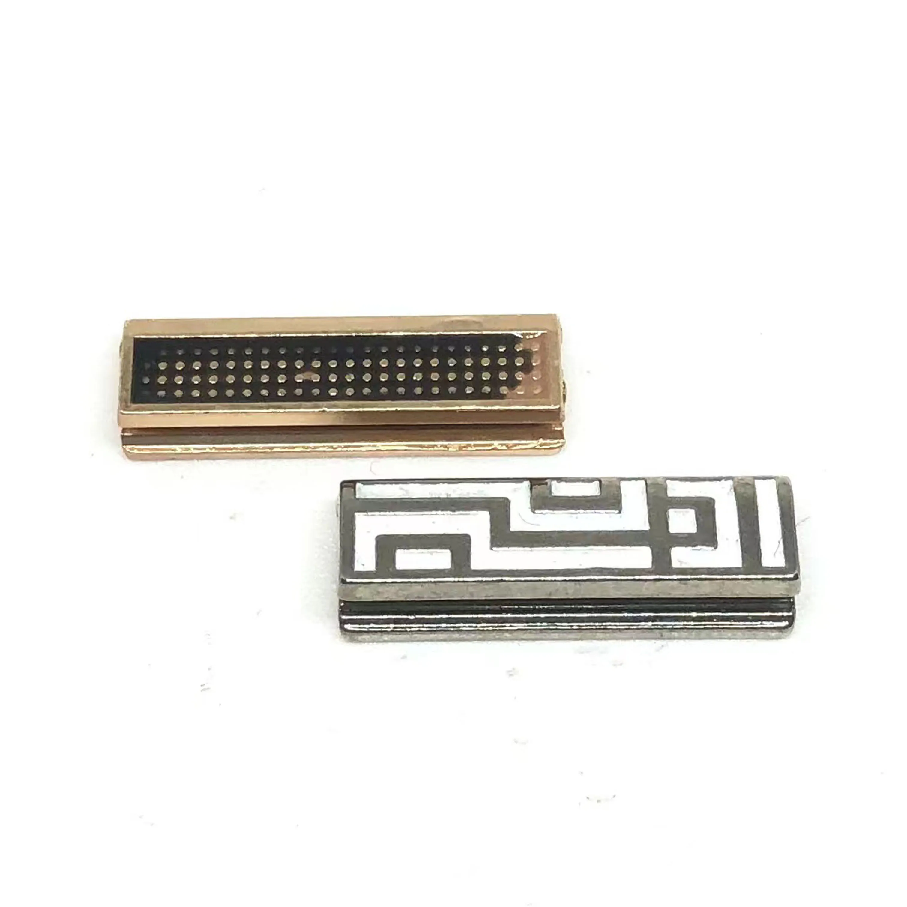 Garment accesseries custom logo pattern square front attachment money wallet purse suit metal end saudi thobe pocket tail clip