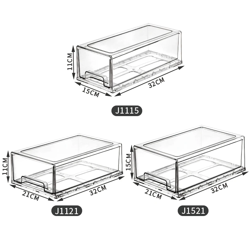 Chenyi Premium Transparent Beauty Storage Bins Stackable Cosmetic Storage Boxes & Bins Multipurpose Makeup Storage Drawer