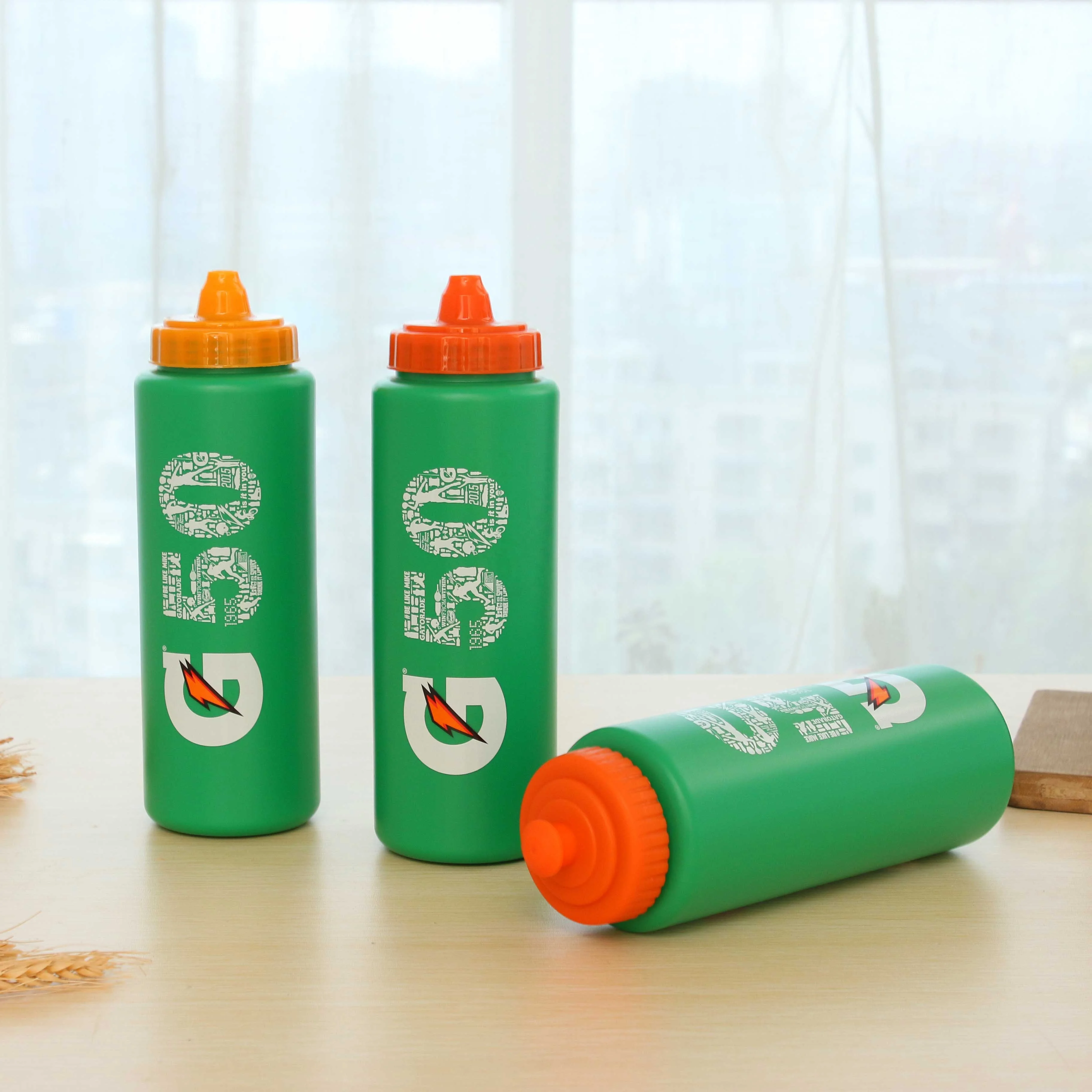 Food grade plastic sport drinking bottle gatorade BPA free  bicycle water bottle