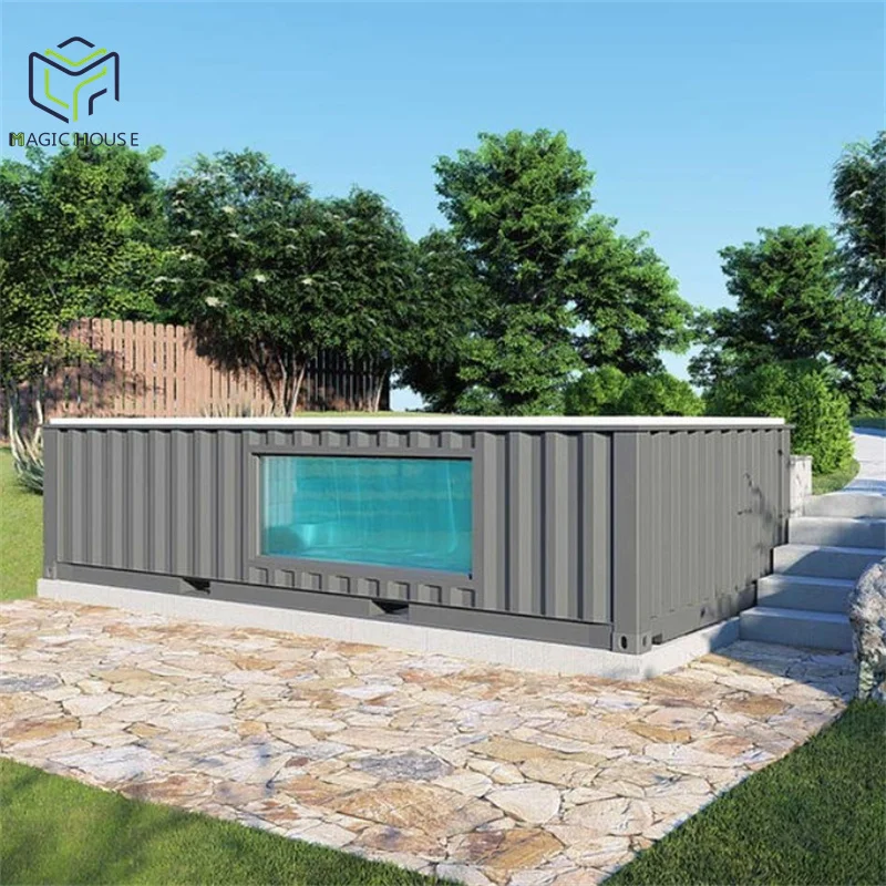 Magic House customized color 20ft 40ft container pool with equipments options pool container