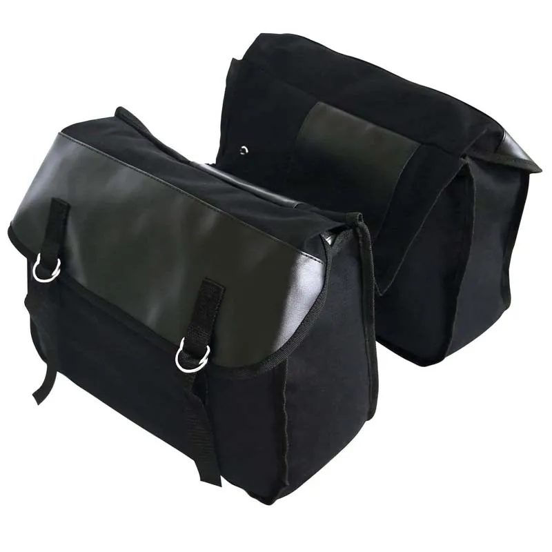 Waterproof custom logo canvas soft Motorcycle Side Bag Bike Panniers bicycle saddle bag