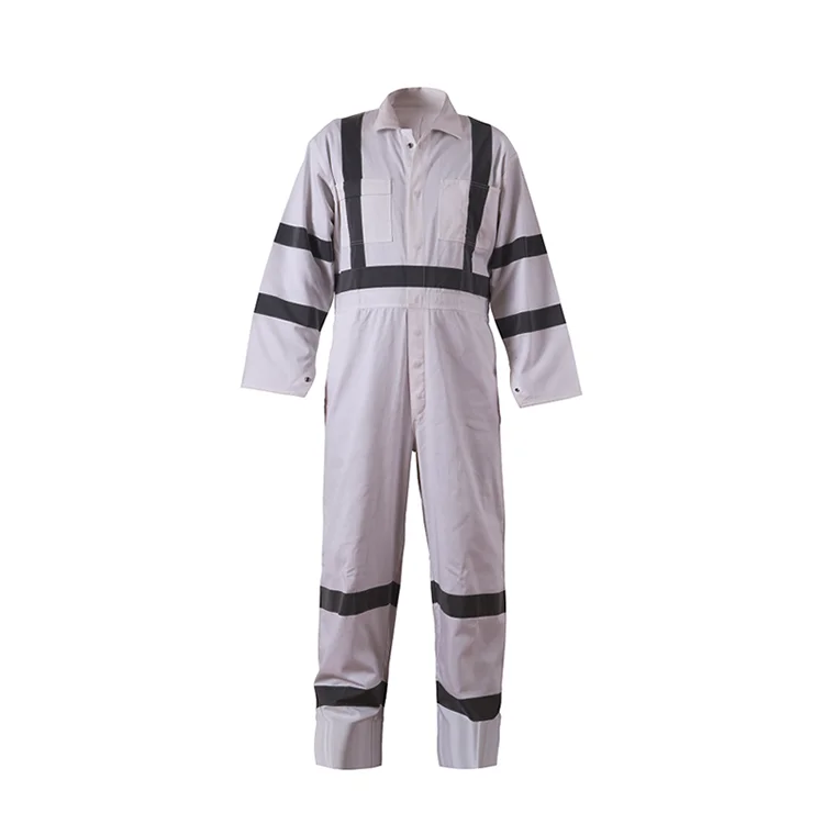 
Coverall Workwear Safety High-quality 100% Cotton Reflective Tape Overalls 