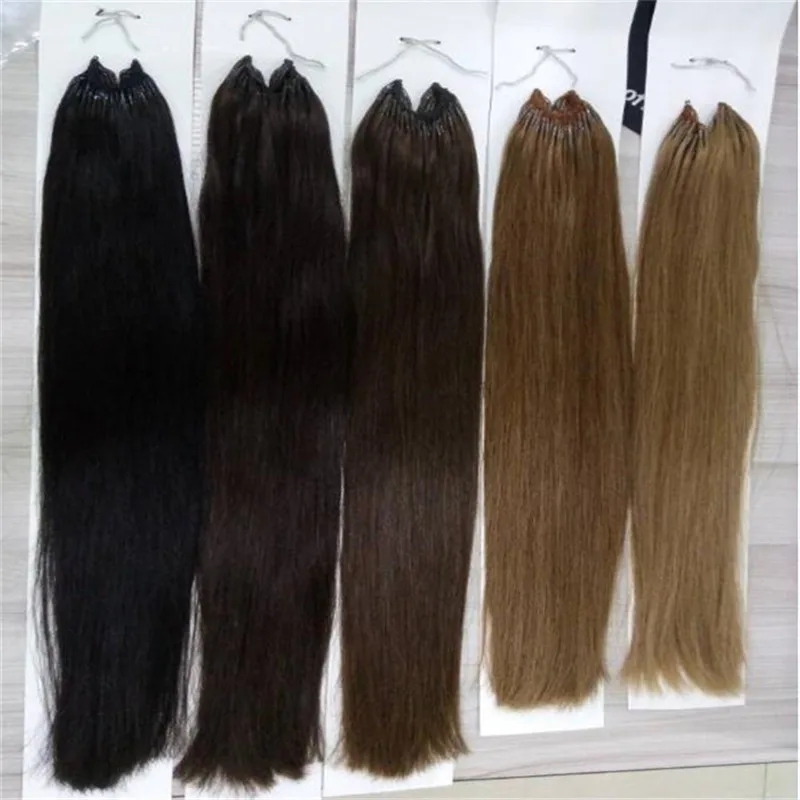 100% Virgin Original Hair One Donor Slim Cotton Thread Knotted Korea Twins Hair Extension with Two tips