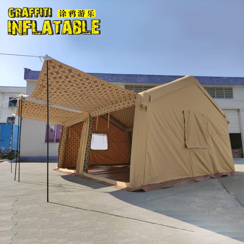 AIR Tight Waterproof Inflatable Family Camping Recreation Tent W/Pump