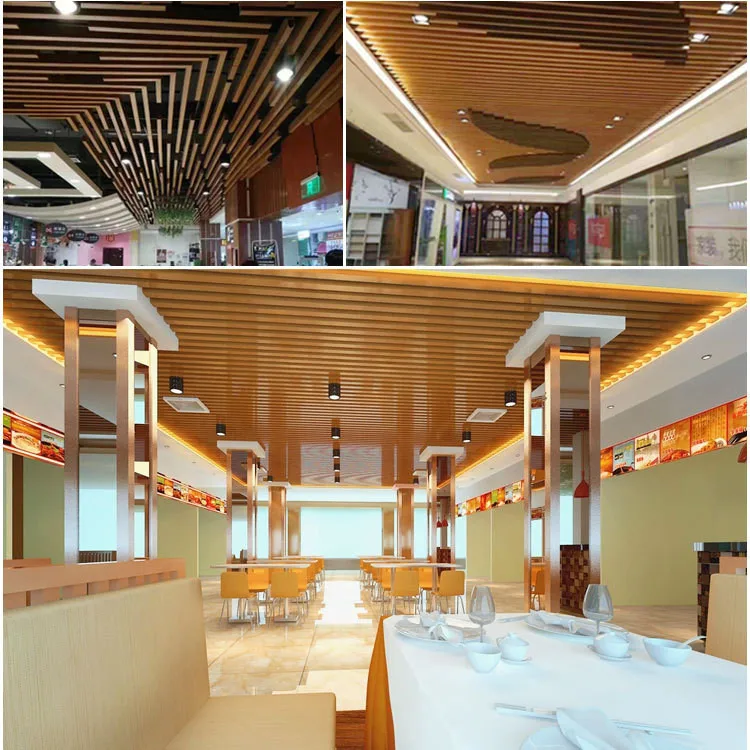 WPC Indoor Decorative Suspended Ceiling Panel, PVC False Ceiling Panel Design for living room/bathroom