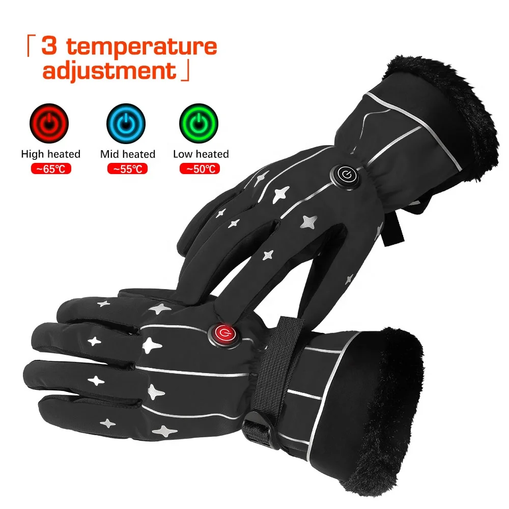Распродажа зимние ветрозащитные водонепроницаемые уличные лыжные велосипедные перчатки с наилучшим теплым аккумулятором и электрическим подогревом перезаряжаемые