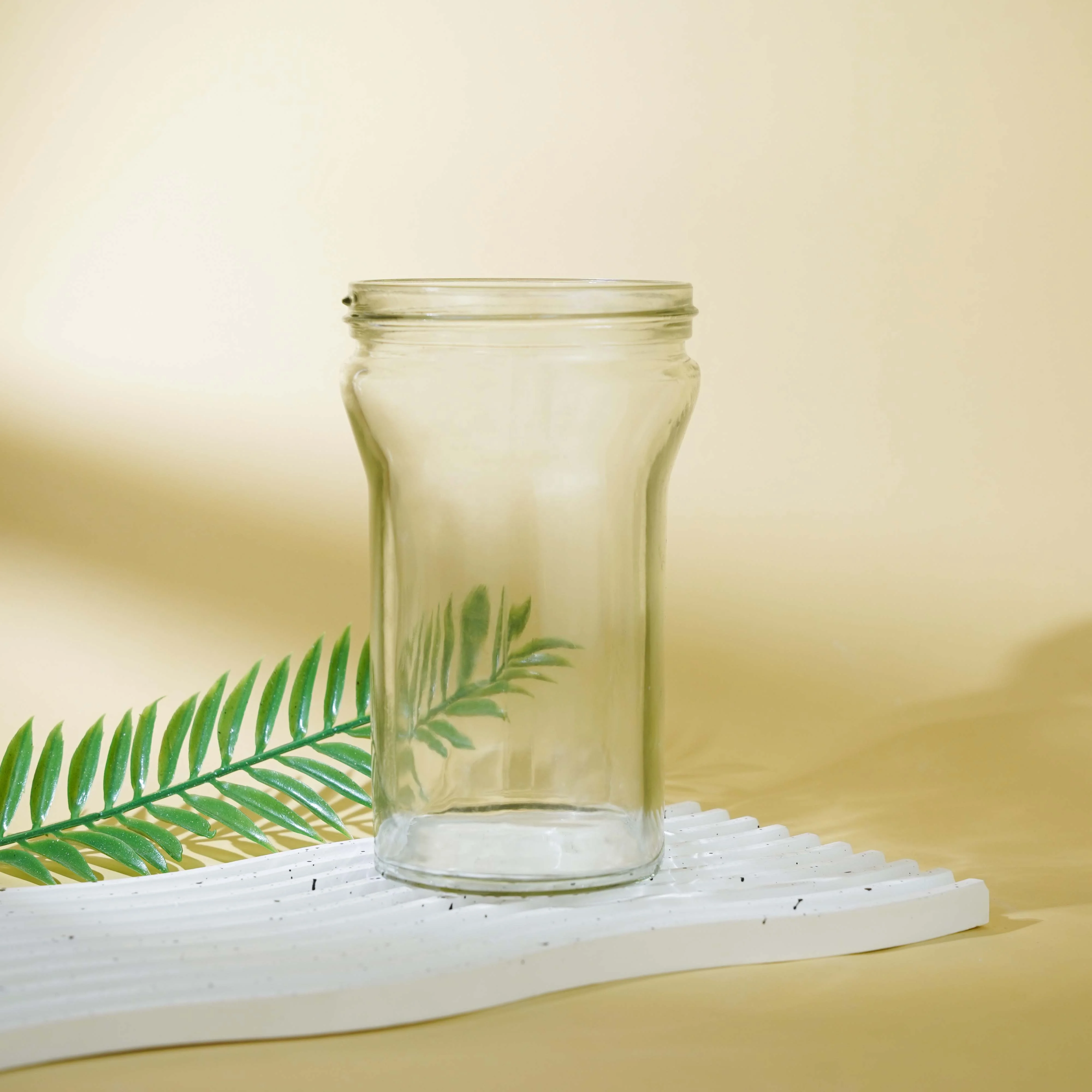 Berlin Packaging 650ml Glass Jam Jar Food Oval Glass Jar Customized Transparent