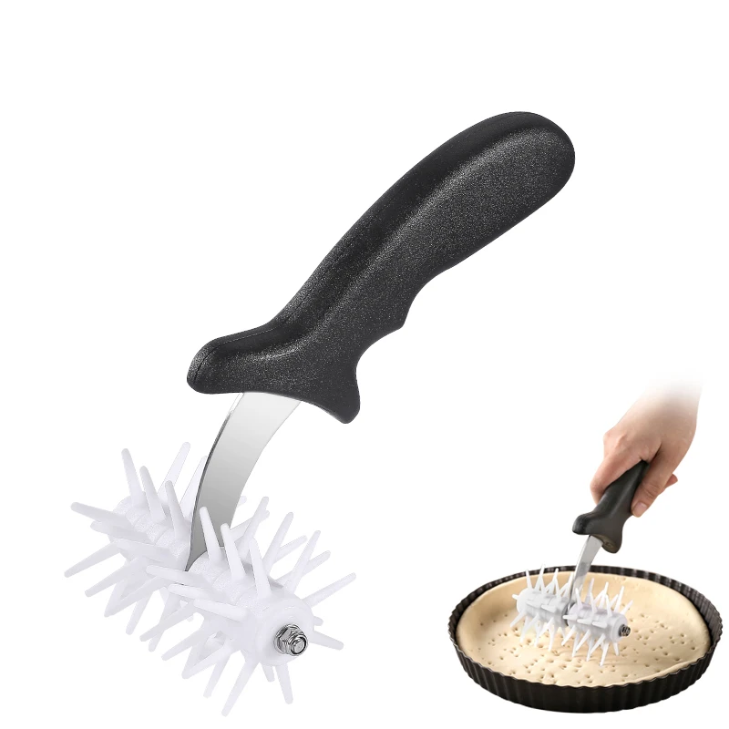 Manjia Baking Kitchen Plastic Pizza Needle Roller ABS Material Tool Hole Puncher for Pizza Crust or Pastry Dough
