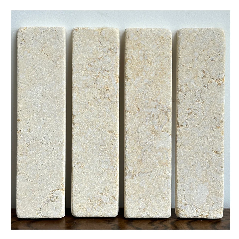 Beige limestone tile 200x50mm paving tiles display show storage pad lime stone tile natural stone classic flooring paver