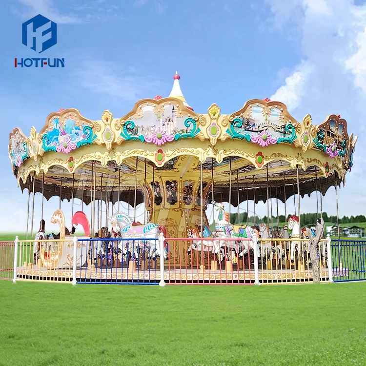 outdoor large electric adult amusement park merry go round horse carousel ride for sale