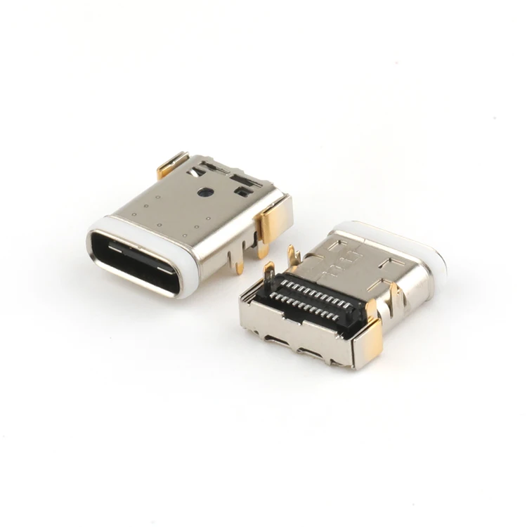 USB Type-C 24Pin IPX4 Female Connector Dual Row SMT CL=1.75MM Waterproof USB C Connector