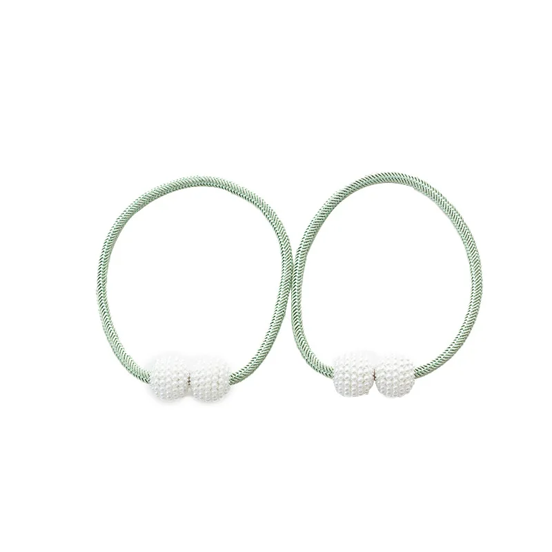 Cheap Window Treatments Retractable Stretch Pearl Curtain Fabric Clips Magnetic Curtain Straps