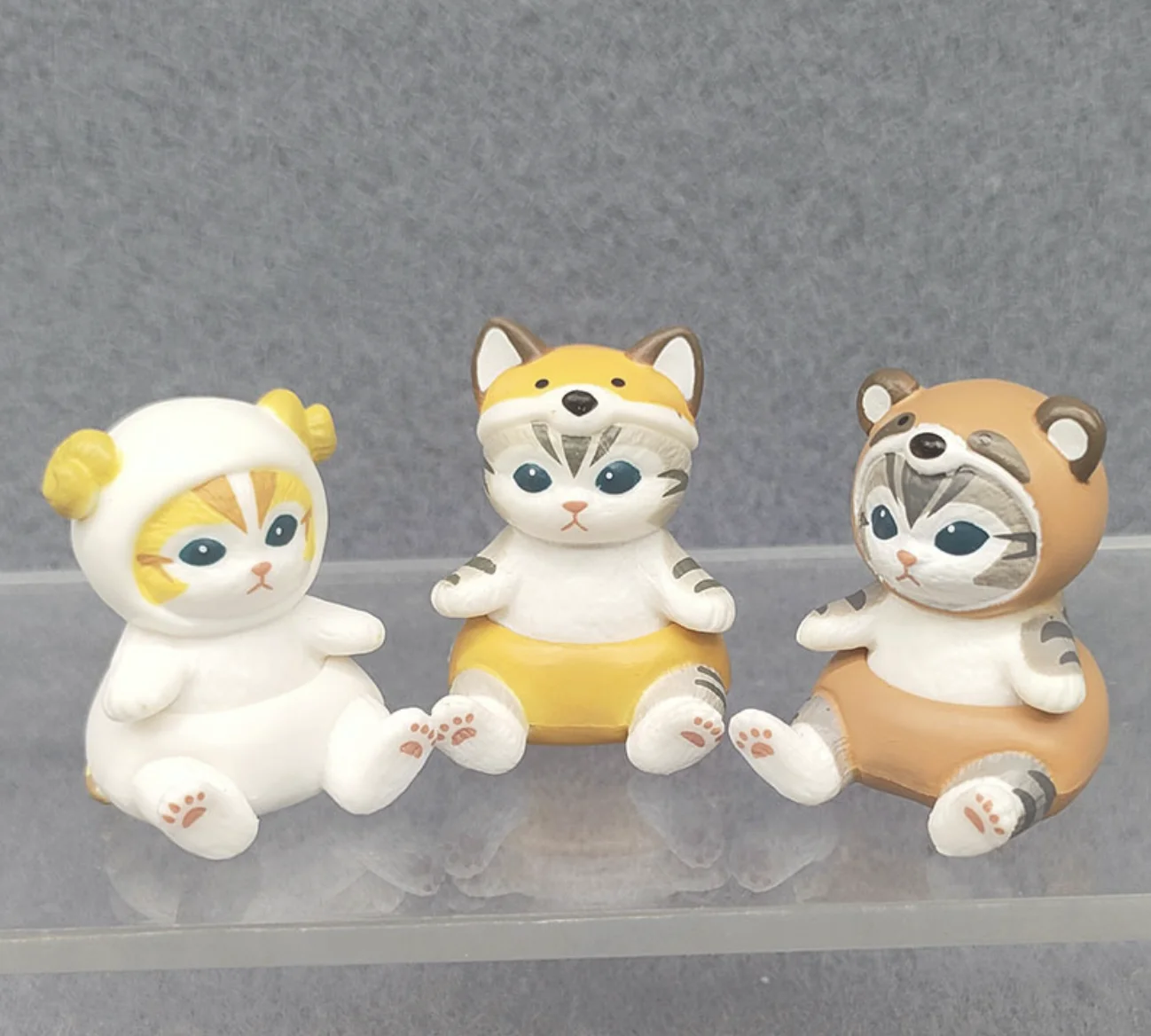Mofusands слепые коробки кошка коала енот лиса барана Животные Мини ПВХ фигурки Набор для настольного декора коробка-сюрприз детей