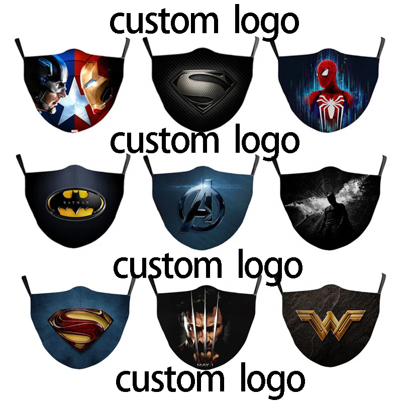  Wholesale Reusable Fabric Mask Custom Logo Print customize logo face