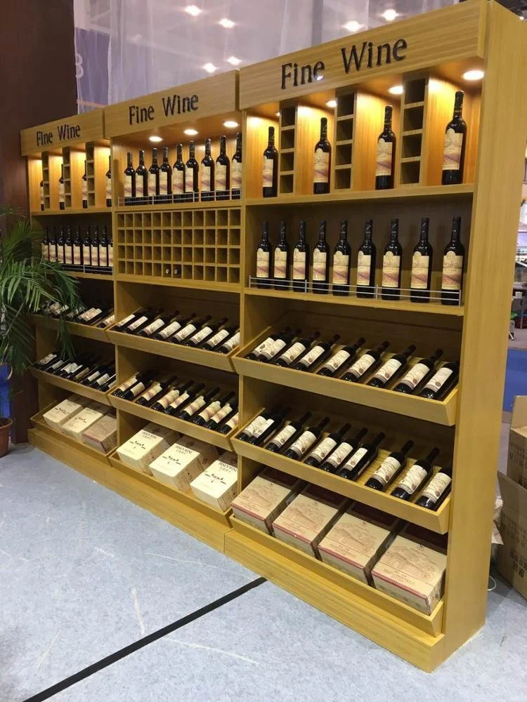 Customized Wooden Furniture Wine Bottle Racks Red Wine Cabinet